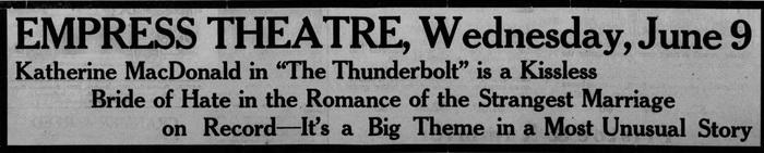 Empress Theatre - 02 Jun 1920